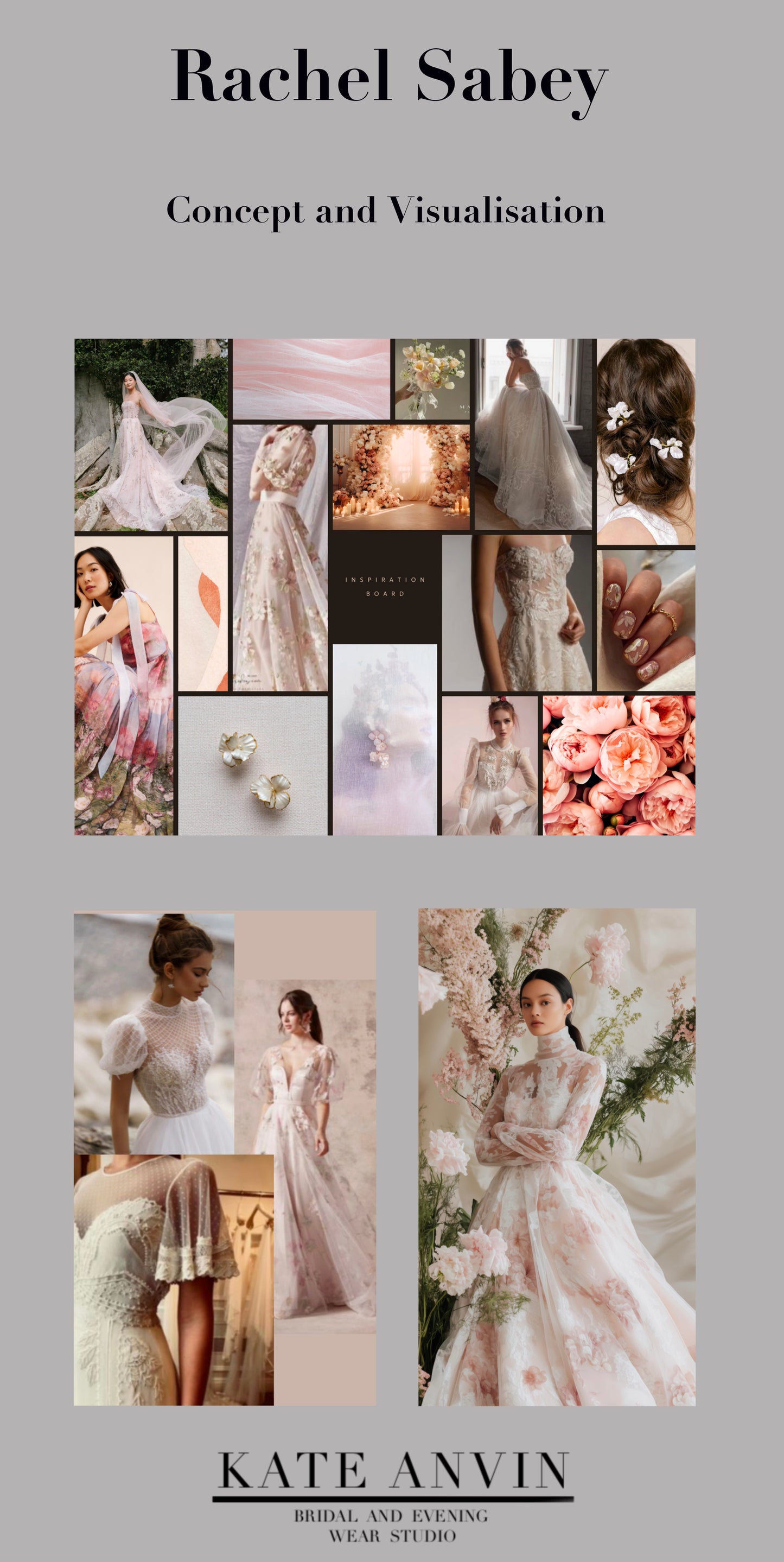 Wedding dress sketches, idea development.