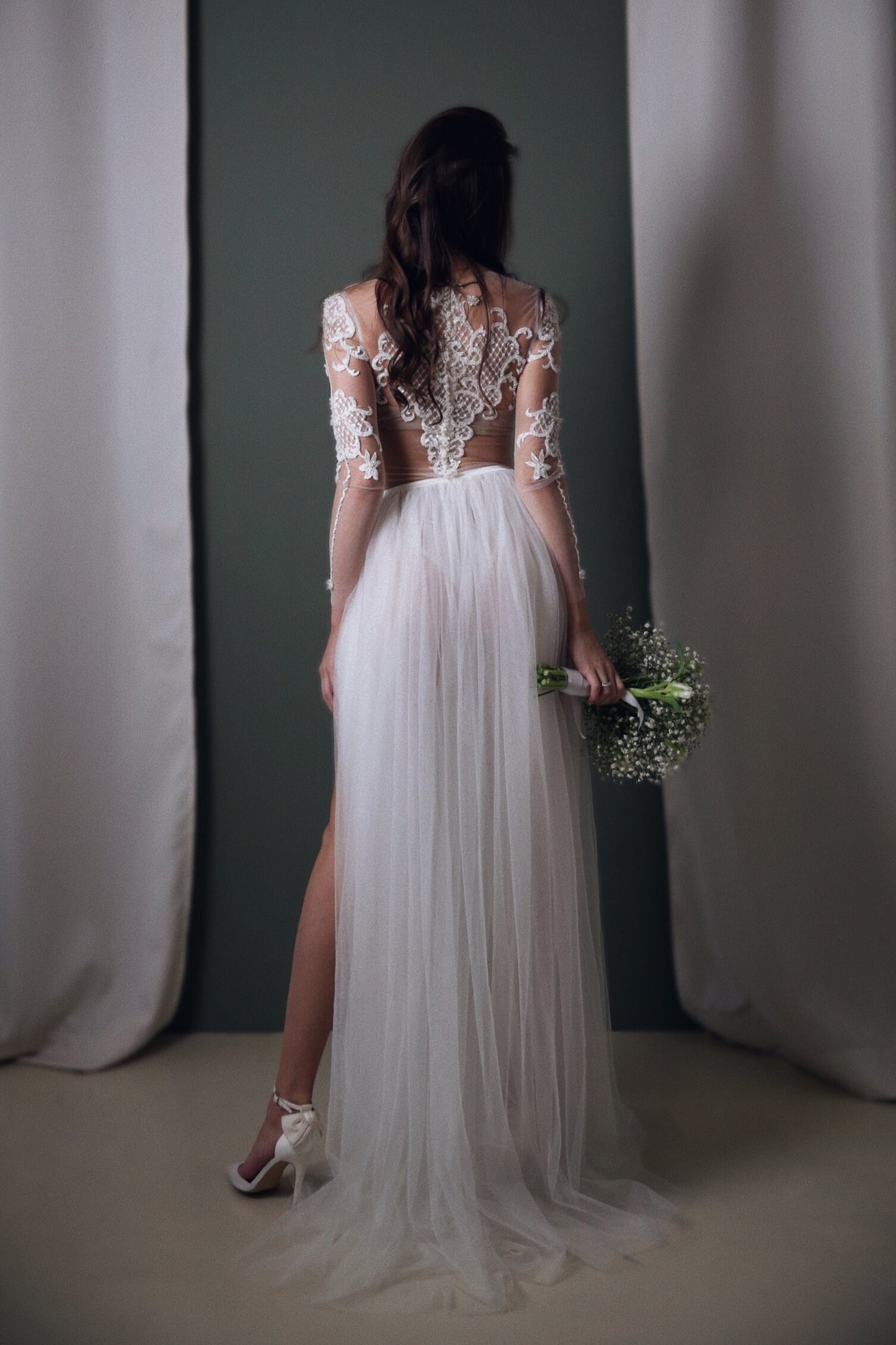 Wedding Bodysuit , bridal bodysuit, Bridal jumpsuit, lace wedding bodysuit, wedding bodysuit separate, wedding bodysuit long sleeves