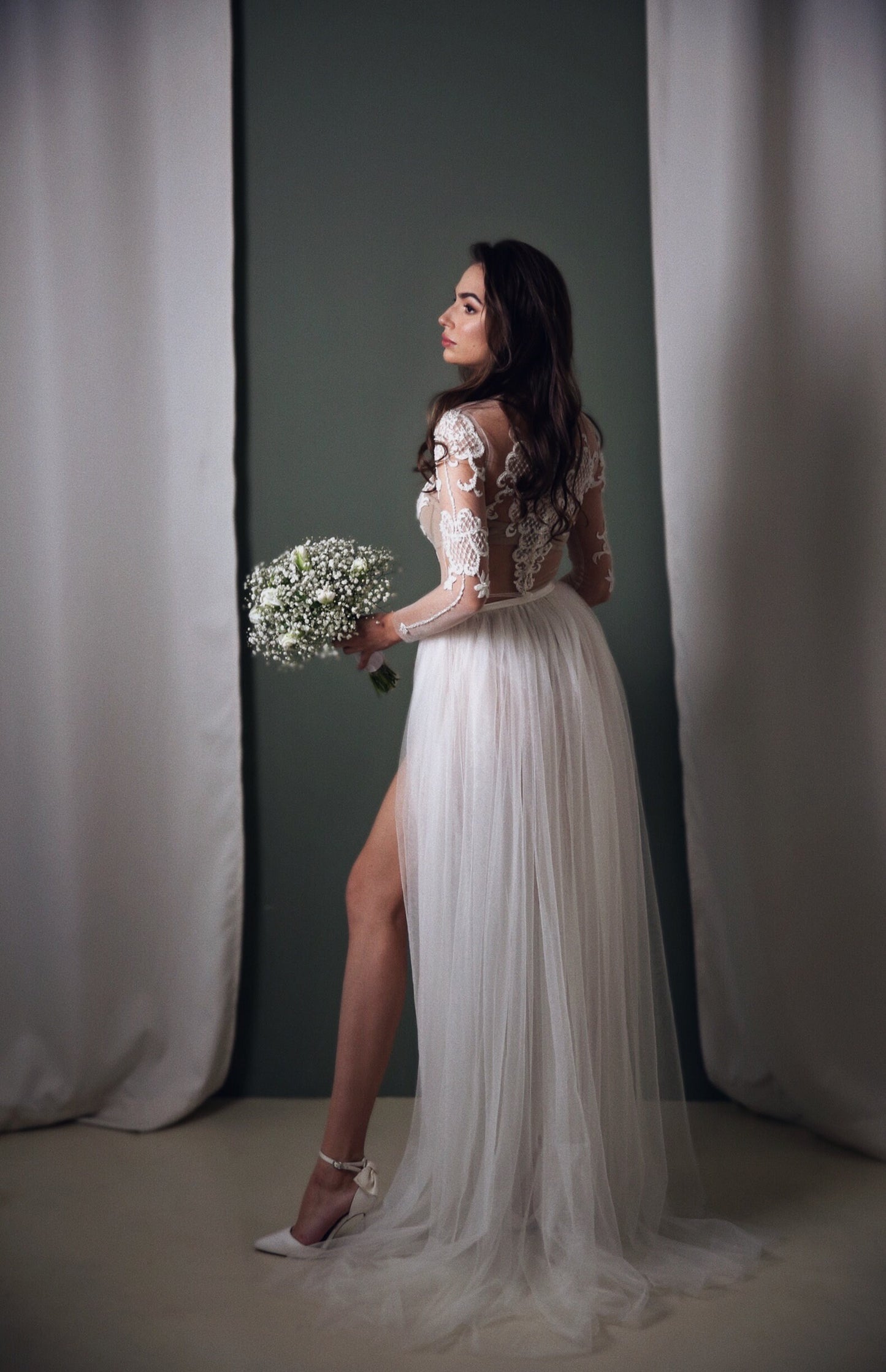 Wedding Bodysuit , bridal bodysuit, Bridal jumpsuit, lace wedding bodysuit, wedding bodysuit separate, wedding bodysuit long sleeves