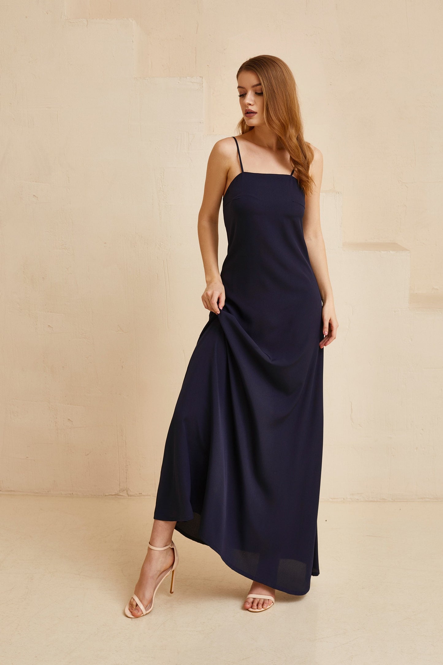 Tartan Plaid Dress, Tartan Fit and Flare Collar Dress, Chiffon gown with white collar and long sleeves, Homecoming dress