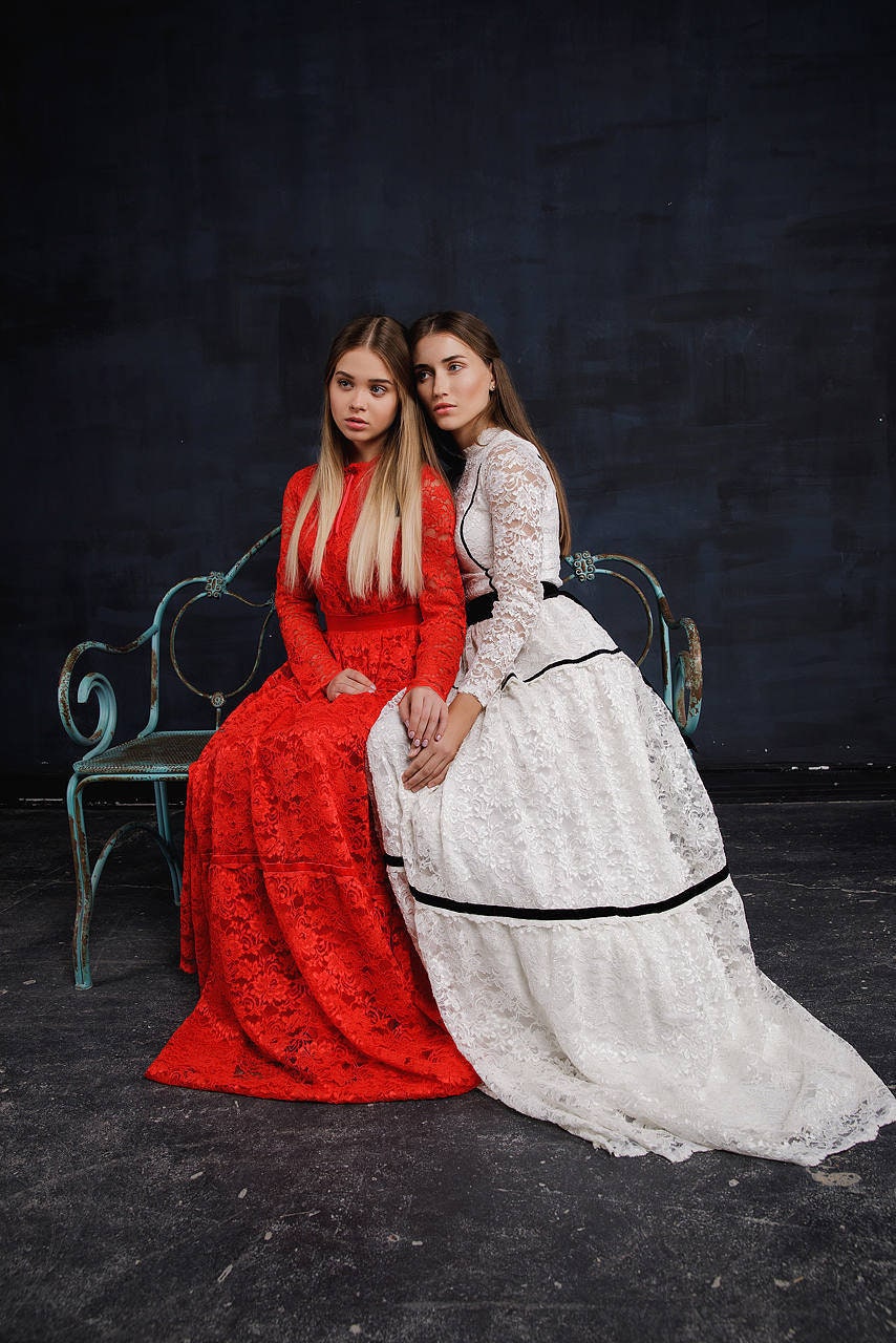 Victorian dress / Long Romantic Occasion Party Floor Length Dress / White Bridesmaid Evening Gown / Boho Fit And Flare Winter Wedding Dress