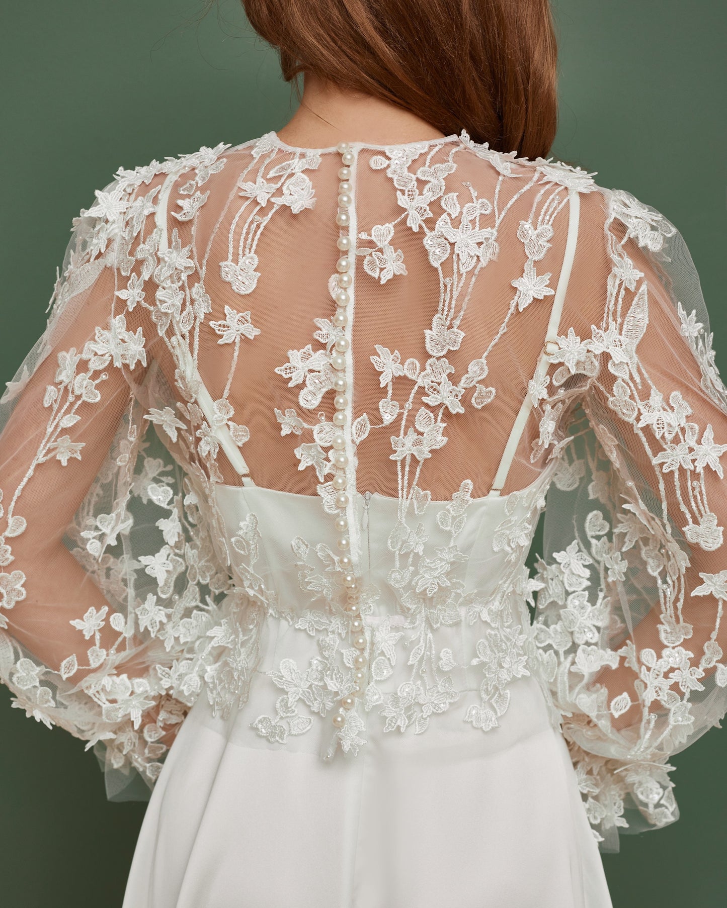 Simple wedding  top with long sleeves, modest wedding dress, Wedding shrug for bride, wedding bolero, white lace top, plus sizes available