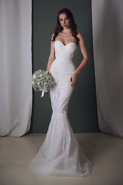 corset wedding dress bohemian style