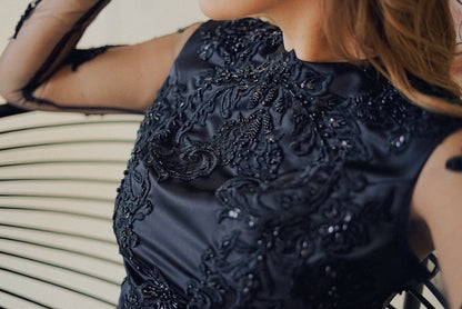 Black wedding dress long sleeves, Gothic Wedding Dress,  Black wedding gown, Black lace wedding dress, Black mermaid boho wedding dress