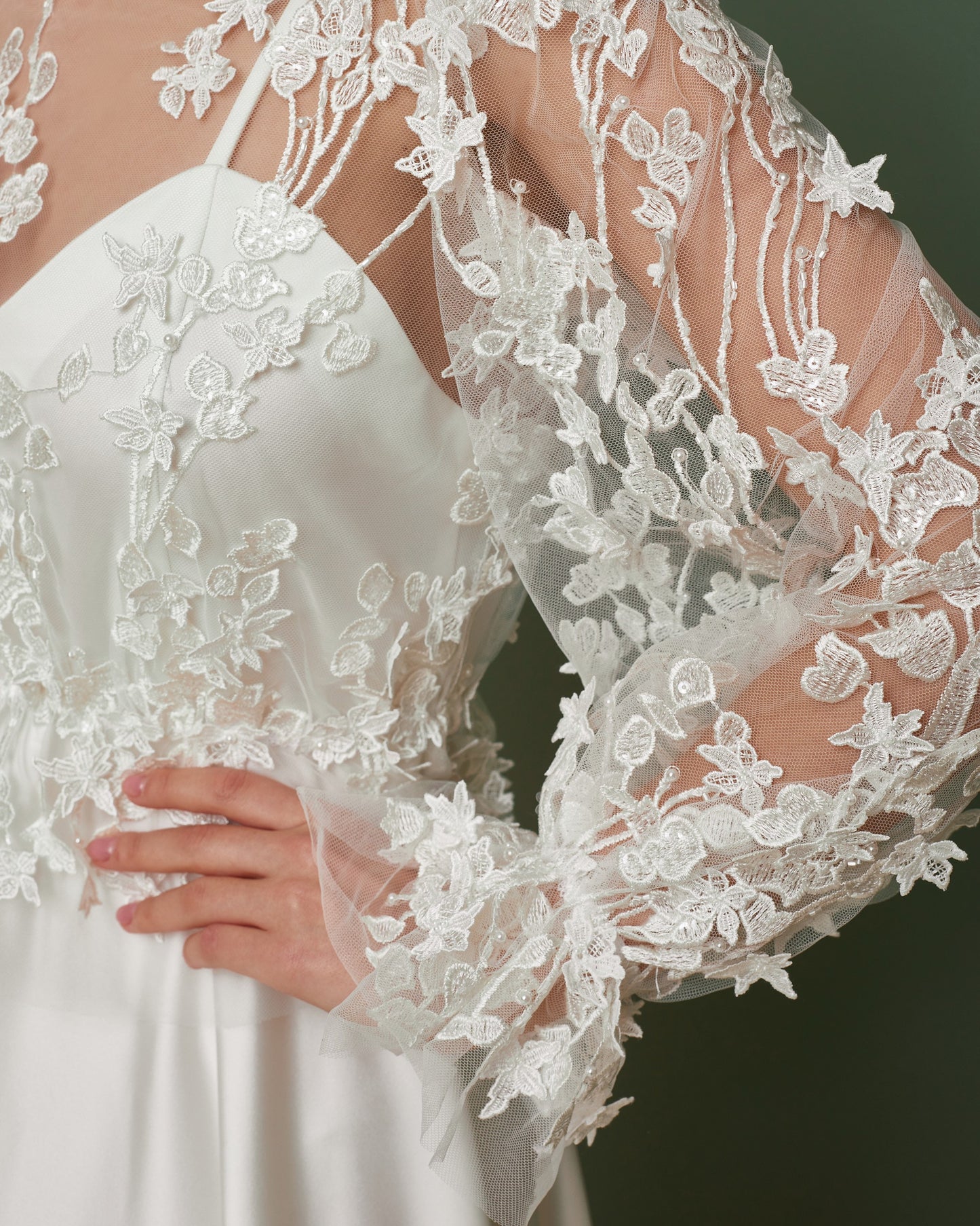 Simple wedding  top with long sleeves, modest wedding dress, Wedding shrug for bride, wedding bolero, white lace top, plus sizes available