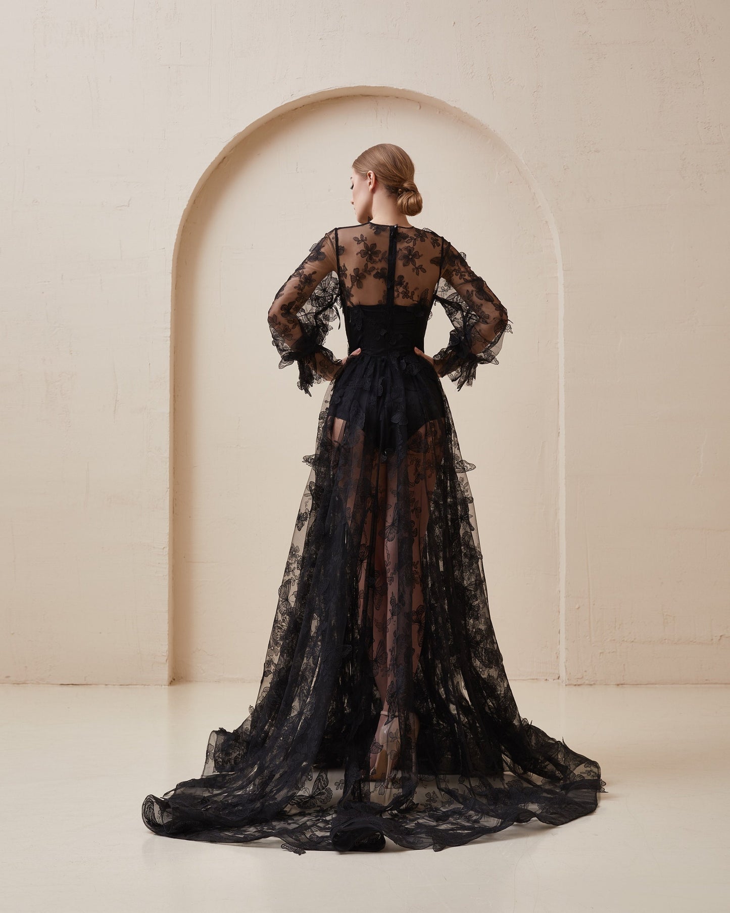 Black wedding dress, Gothic wedding dress, Goth bride dress, Black lace prom dress, Black tulle evening dress, Alternative bride gown