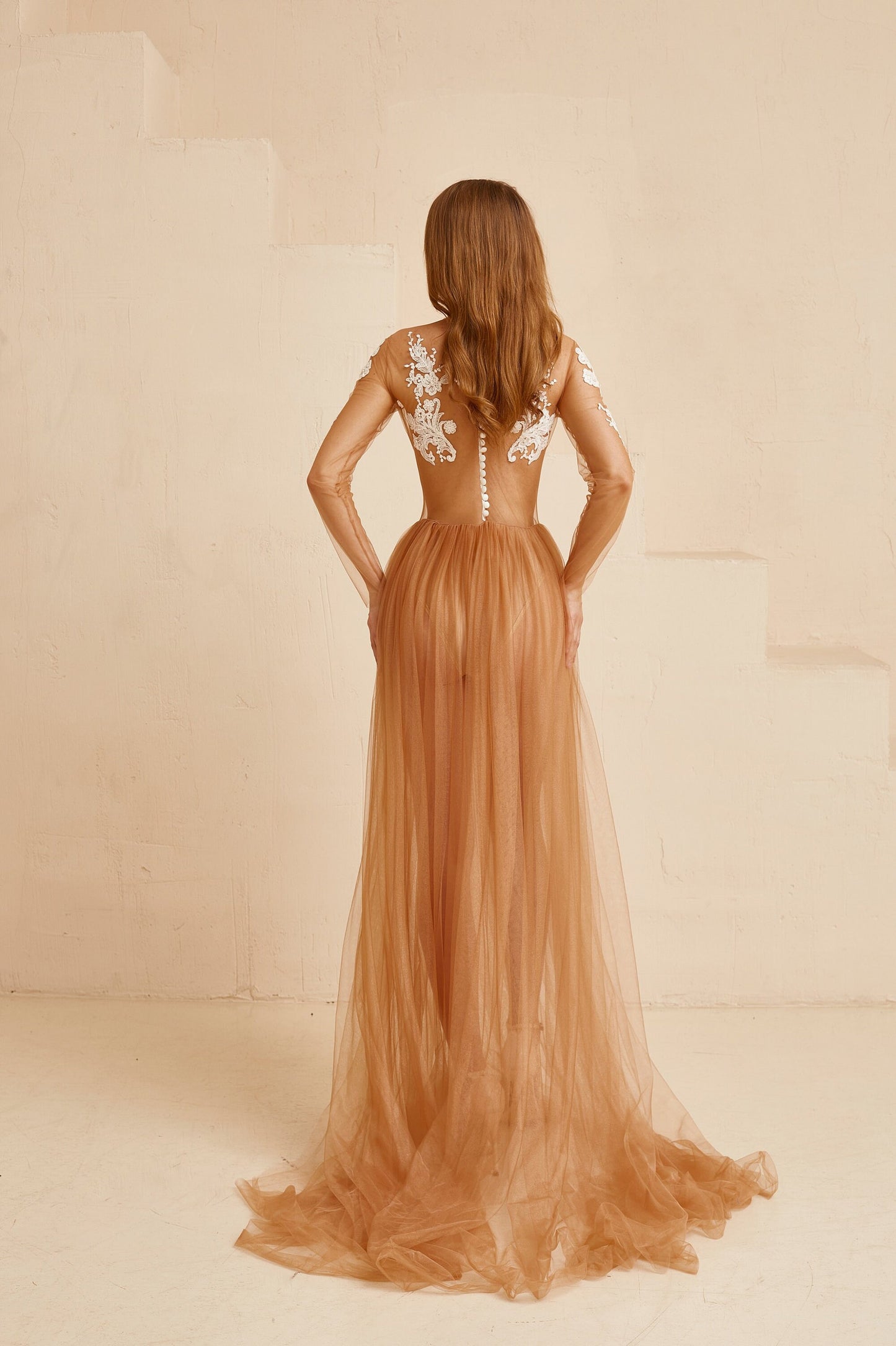 Boho Wedding bodysuit , beige  wedding bodysuit, wedding bodysuit with skirt, nude wedding set, tan wedding dress, bohemian bride outfit