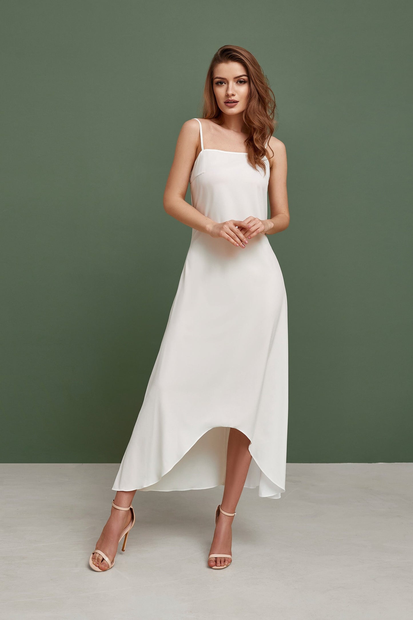 Bohemian wedding dress with long sleeves, Gune sax wedding dress, Chiffon wedding dress, Hippie wedding dress, Rustic wedding dress