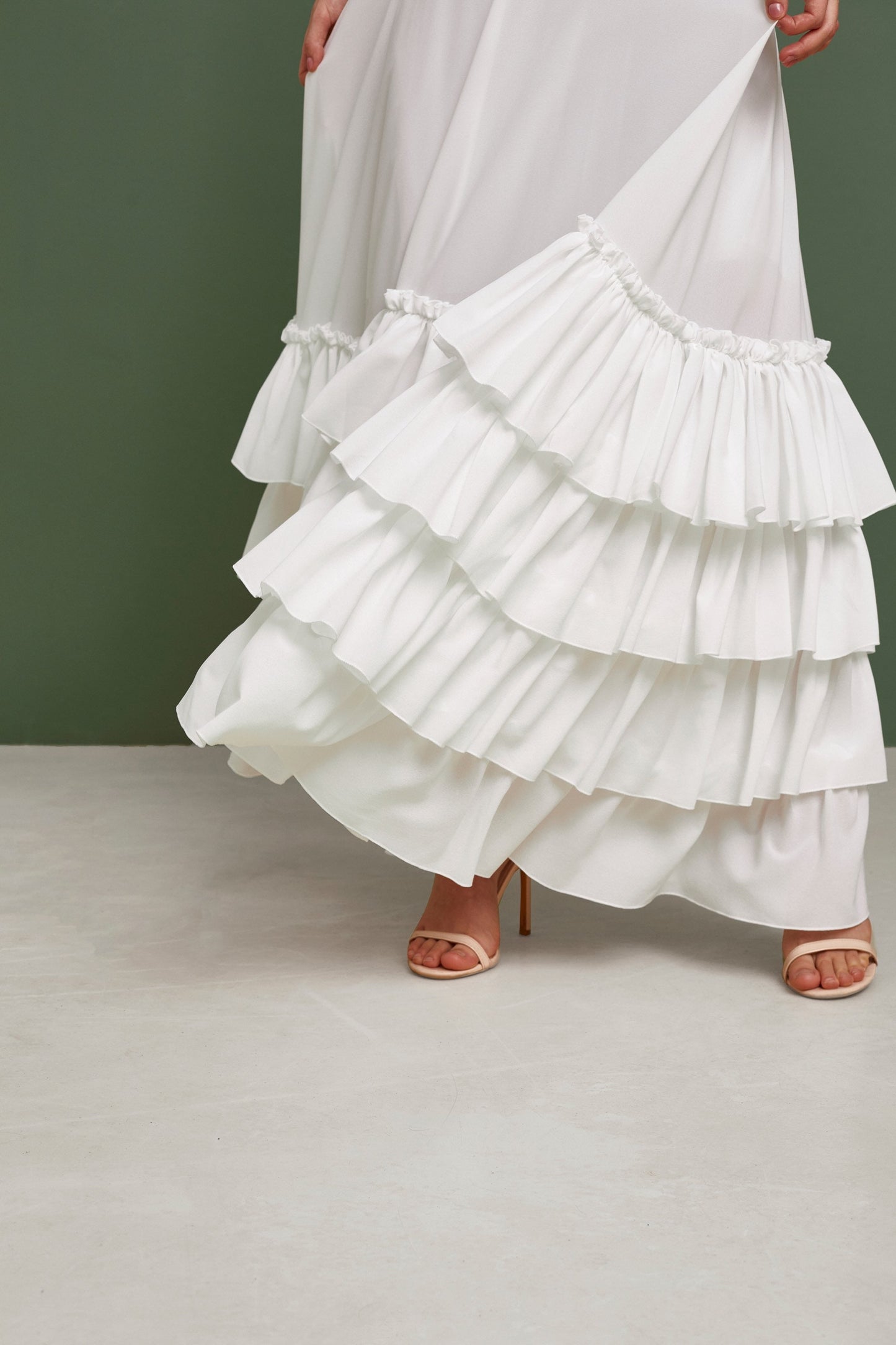 Simple wedding dress, Beach wedding dress, Summer wedding dress, Chiffon pinafore, Bohemian wedding dress, Fit and flare modest wedding gown