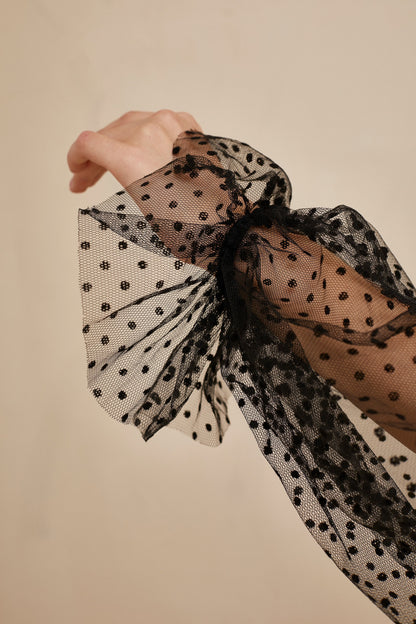 Black Wedding Dress, Gothic wedding dress, Mermaid silhouette  dress, Alternative wedding dress, Gothic bride dress, Black polka dot gown