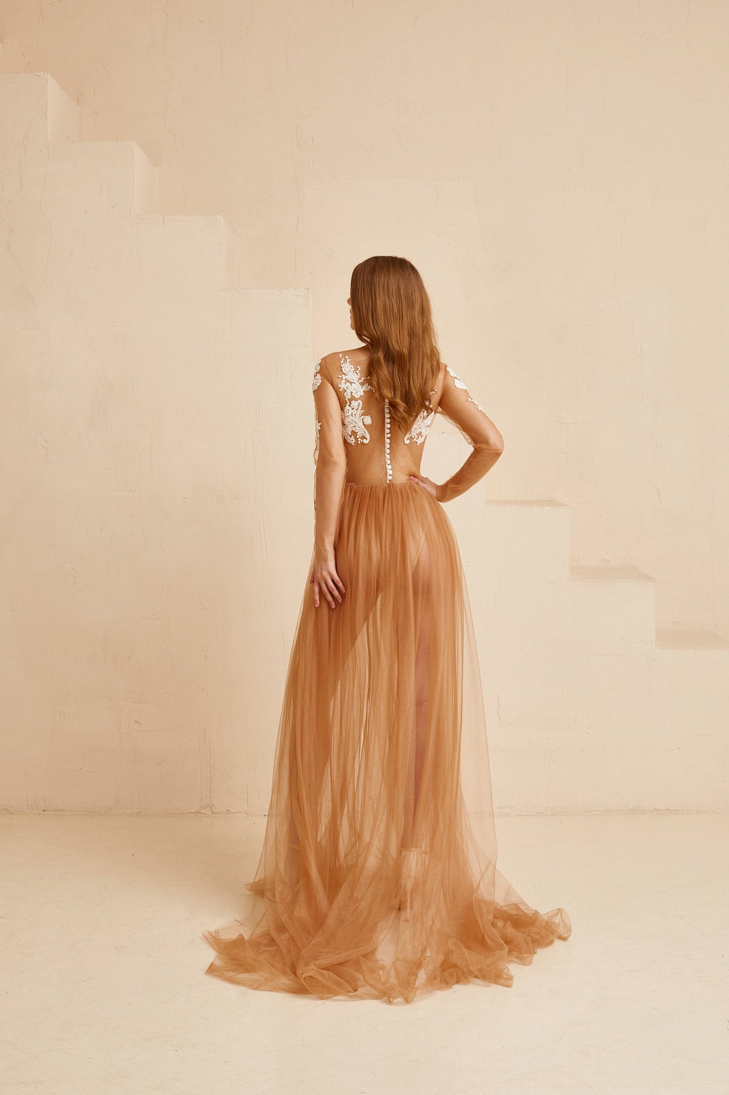Boho Wedding bodysuit , beige  wedding bodysuit, wedding bodysuit with skirt, nude wedding set, tan wedding dress, bohemian bride outfit