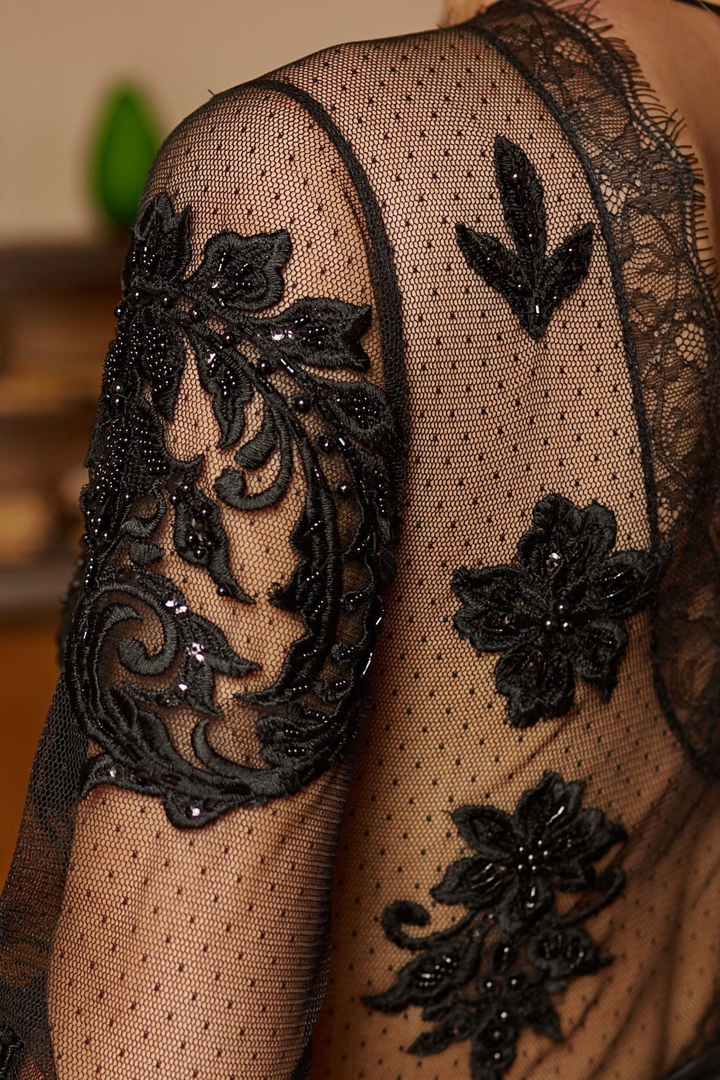 Black lace wedding bodysuit with long sleeves, gothic wedding separates, bohemian bride black gown, alternative wedding gown, wedding romper