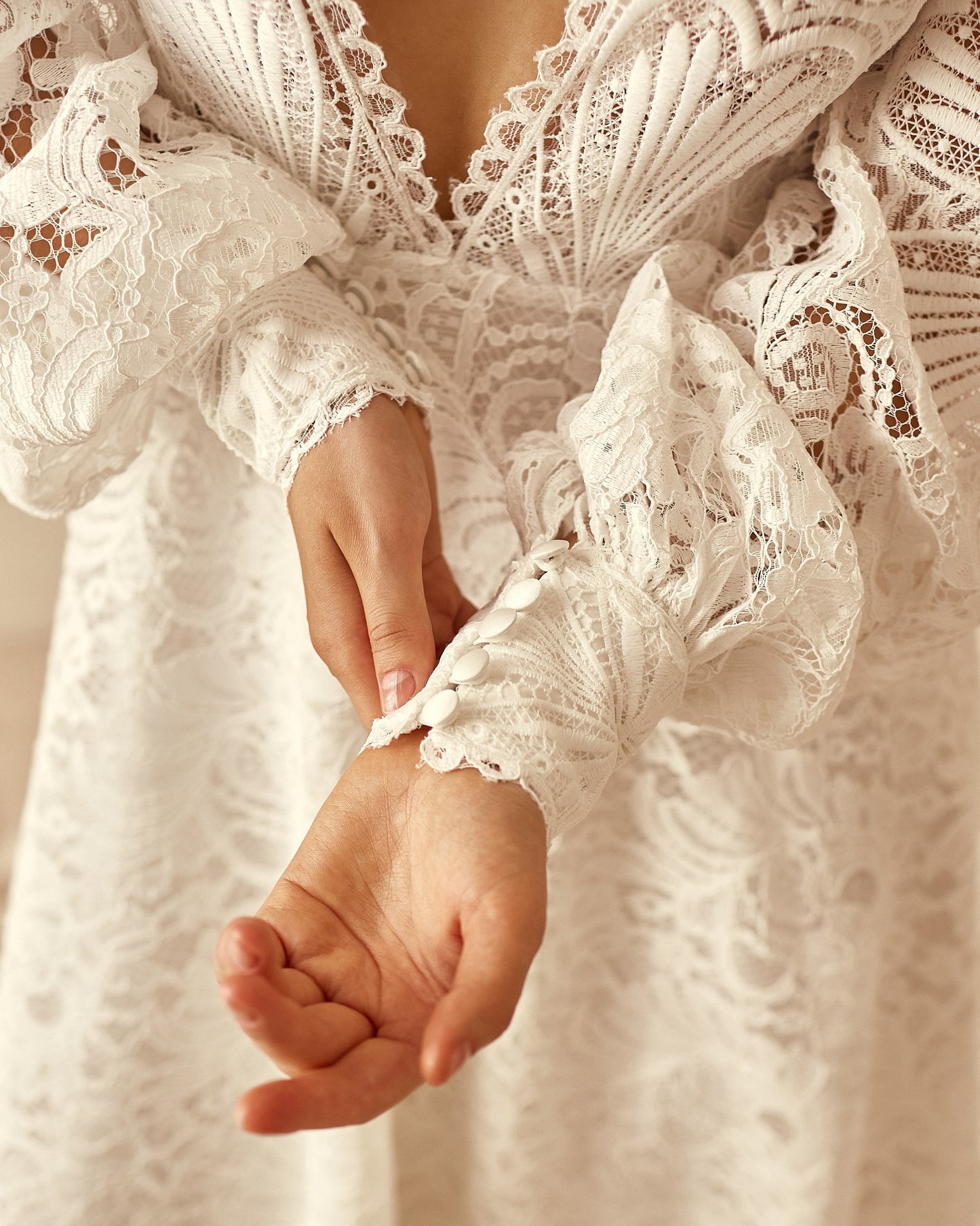 Boho wedding dress with open back long sleeves and dramatic train, V-neck wedding dress, Bohemian bride white lace gown