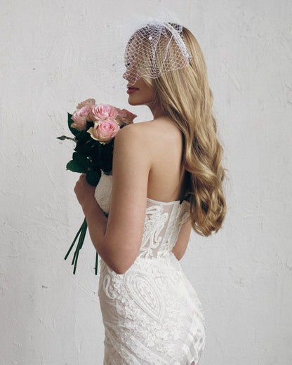 Boho wedding dress, Mermaid wedding dress , Beaded wedding dress, Lace wedding dress, Bohemian wedding dress, Embroidered tulle wedding gown