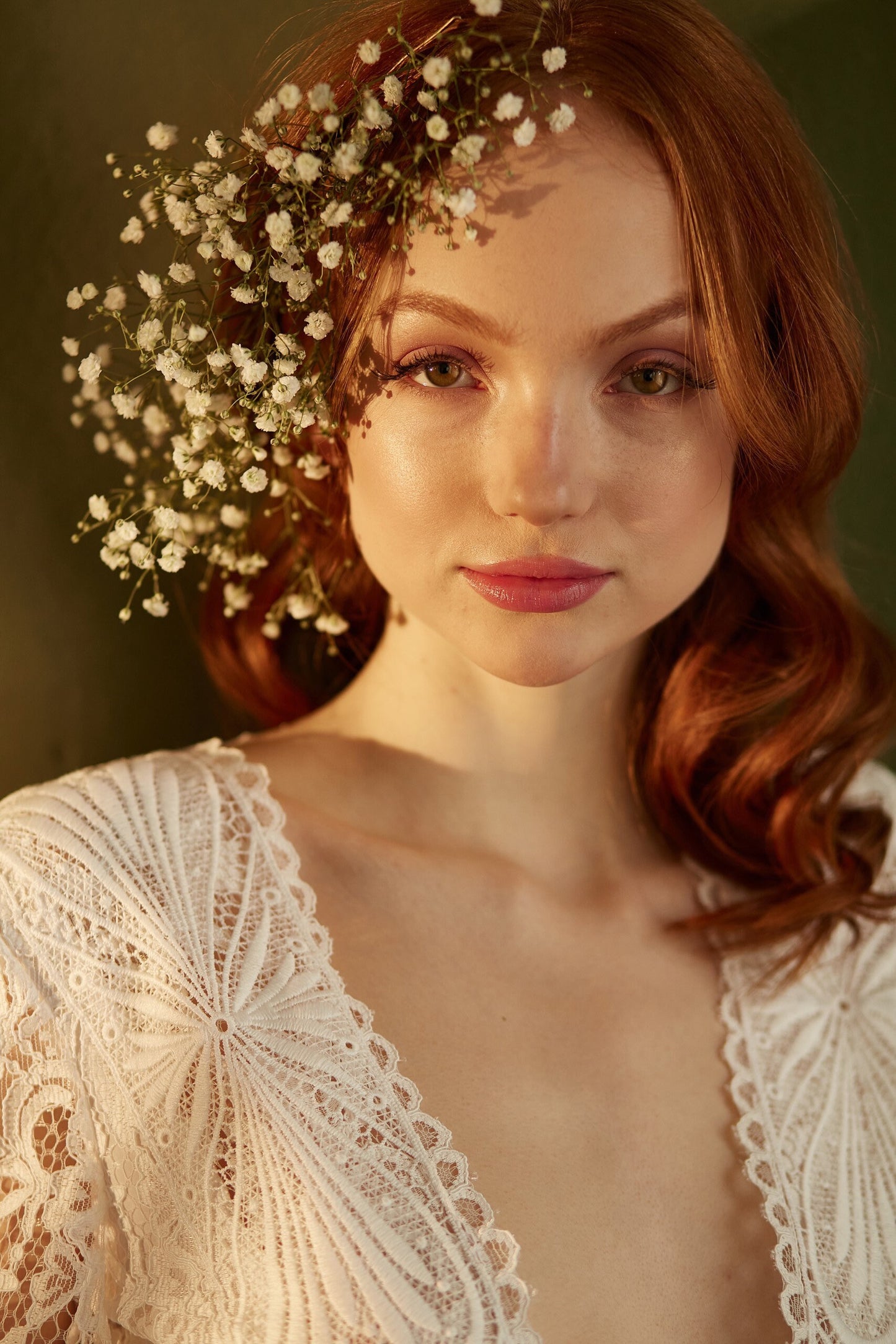 Boho wedding dress with open back long sleeves and dramatic train, V-neck wedding dress, Bohemian bride white lace gown